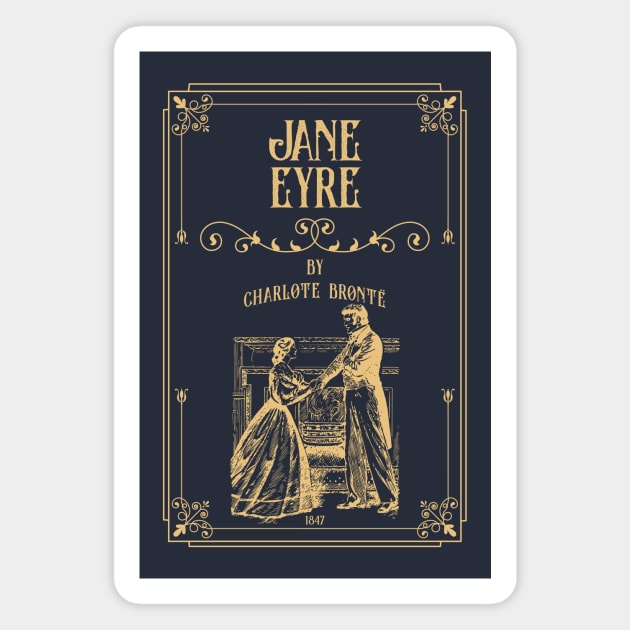 Jane Eyre & Mr Rochester, Thornfield Hall, Charlotte Bronte Magnet by OutfittersAve